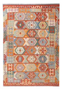 Kelim Rug - Splash - 246 x 168 cm - colorful