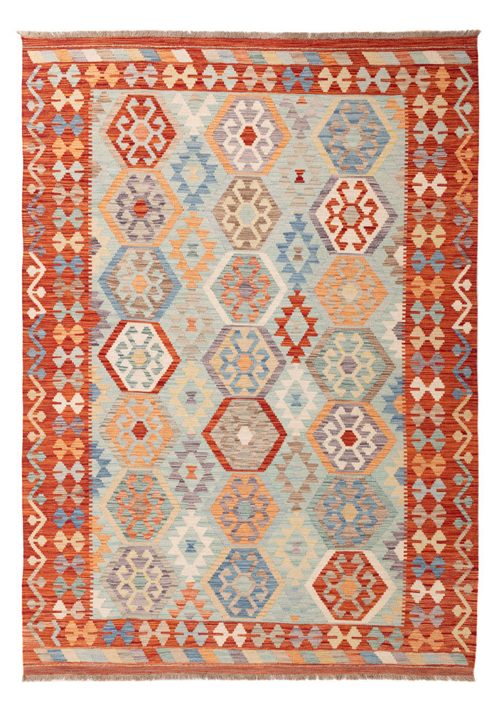 Kelim Rug - Splash - 249 x 175 cm - colorful