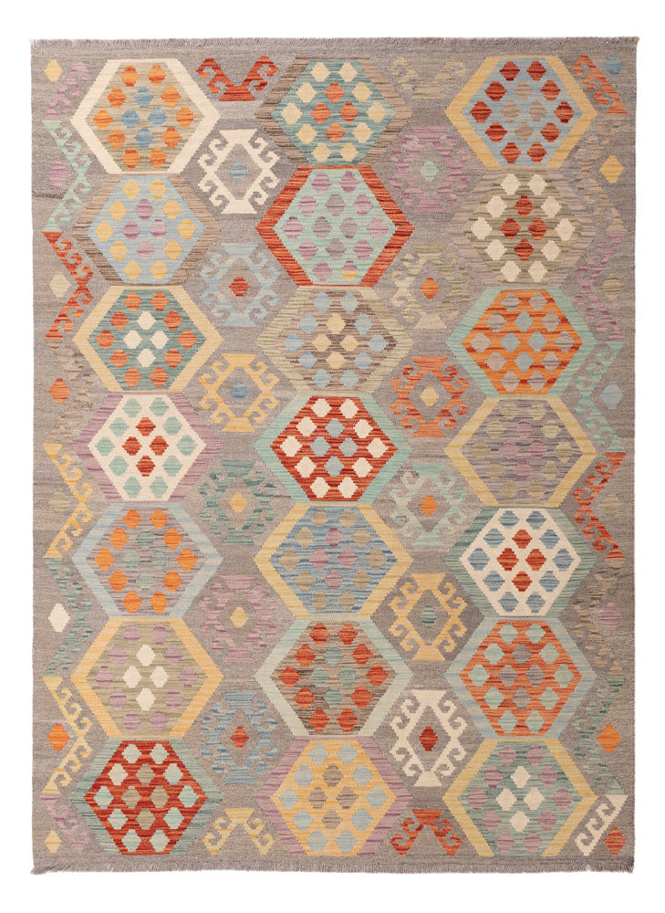 Kelim Rug - Splash - 246 x 178 cm - colorful