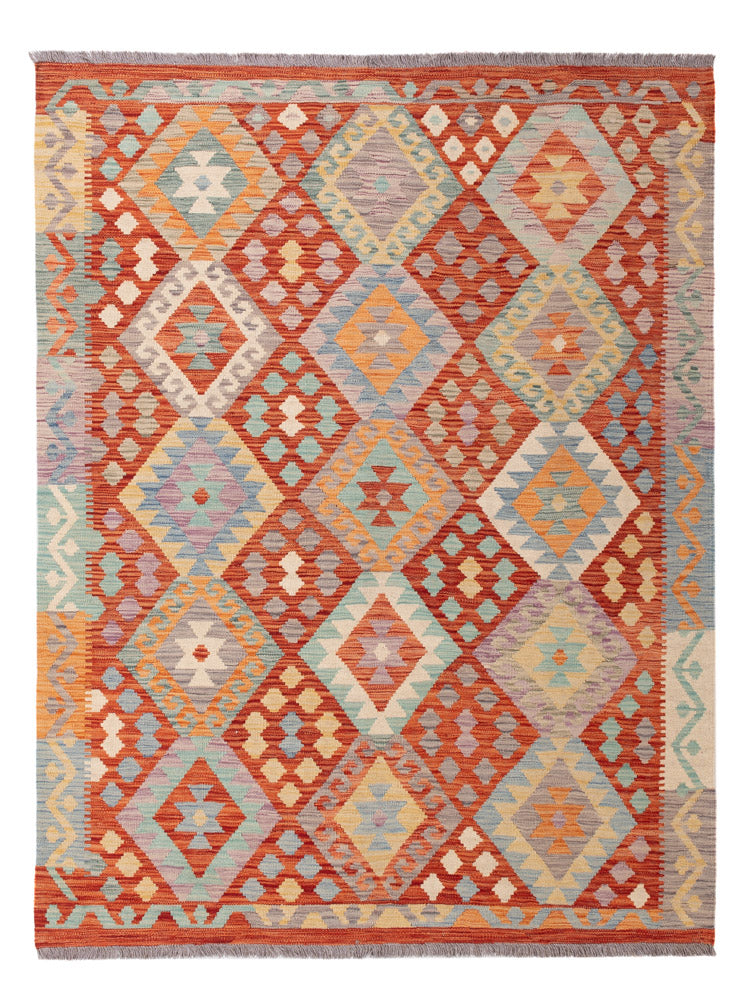 Kelim Rug - Splash - 198 x 148 cm - colorful