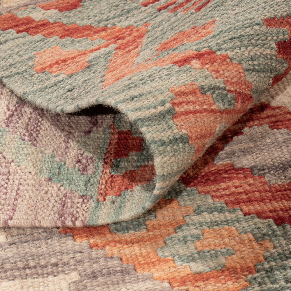 Kelim Rug - Splash - 198 x 148 cm - colorful