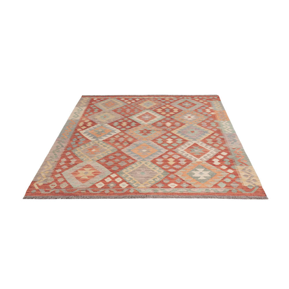 Kelim Rug - Splash - 198 x 148 cm - colorful