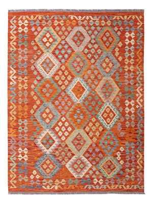 Kelim Rug - Splash - 203 x 155 cm - colorful