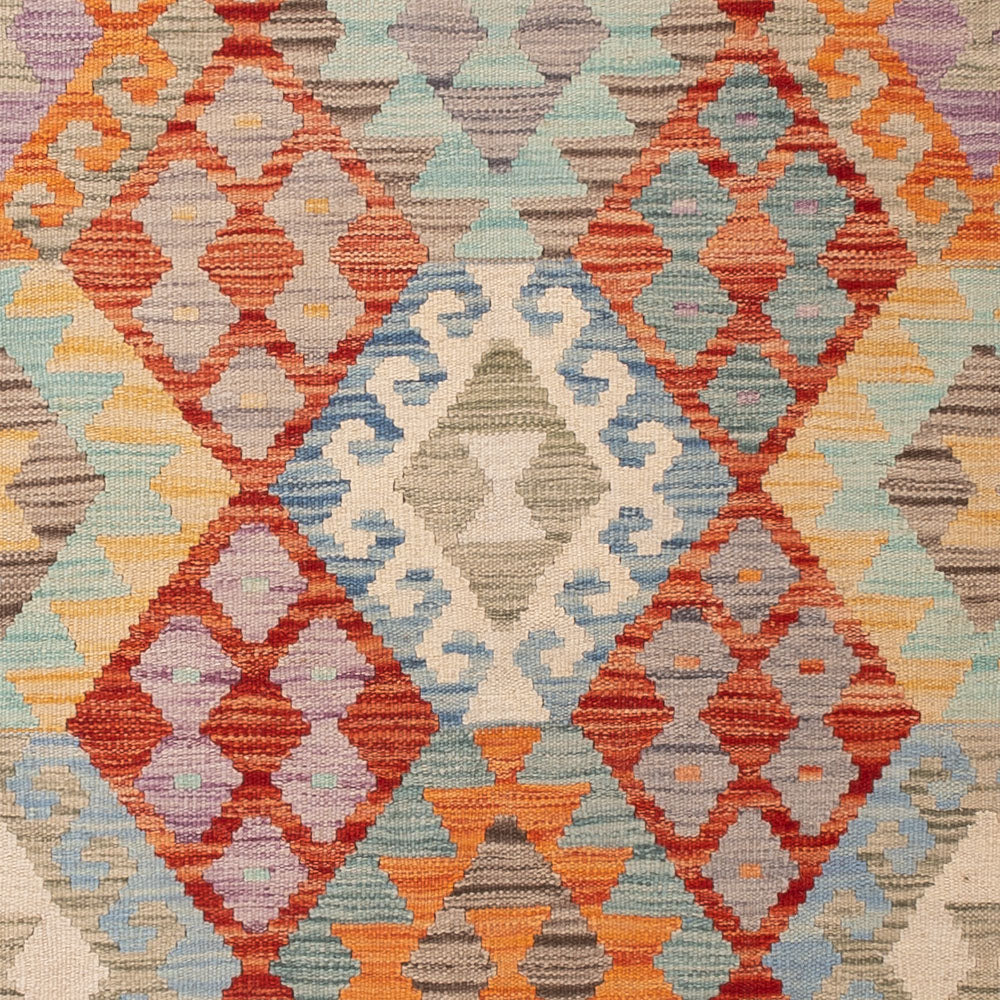 Kelim Rug - Splash - 194 x 147 cm - colorful