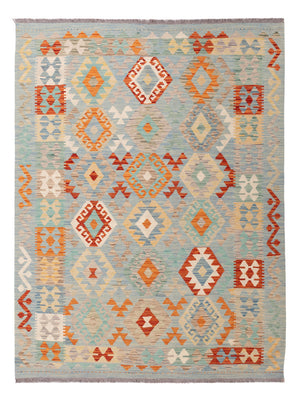 Kelim Rug - Splash - 198 x 152 cm - colorful
