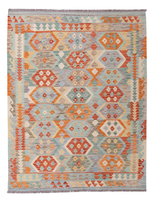 Kelim Rug - Splash - 197 x 150 cm - colorful