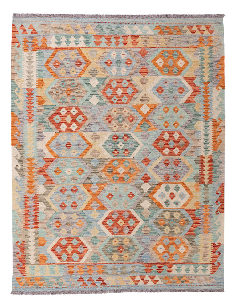 Kelim Rug - Splash - 197 x 150 cm - colorful