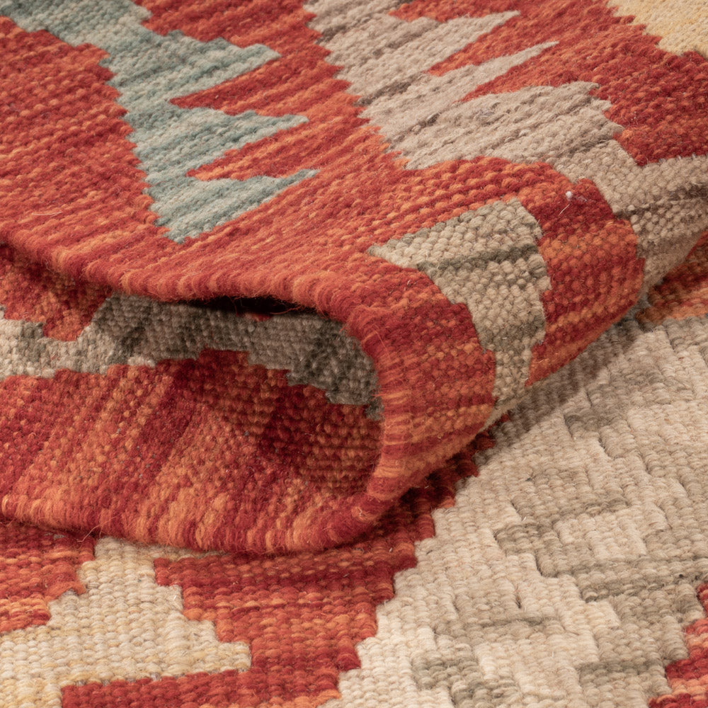 Kelim Rug - Splash - 194 x 153 cm - colorful