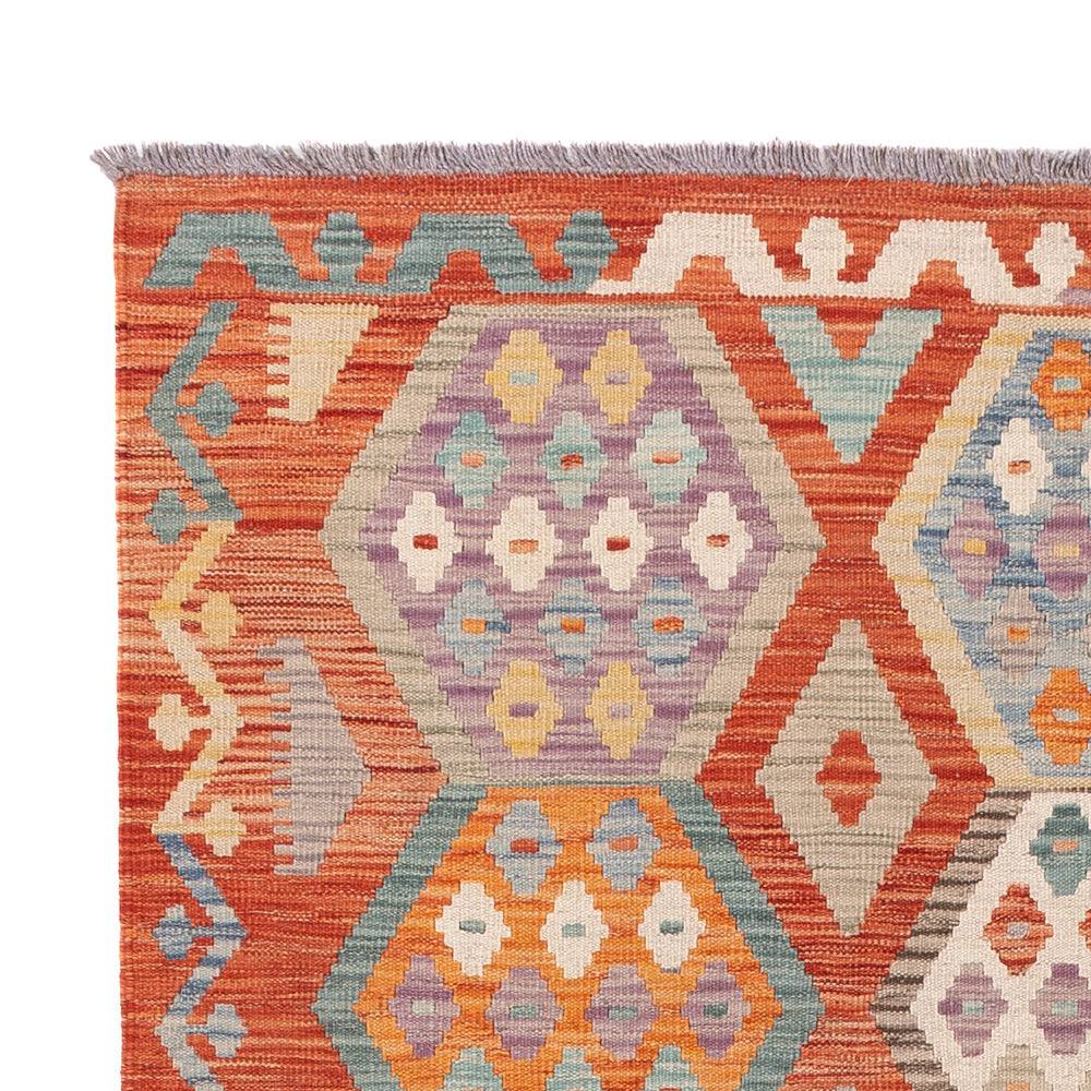 Kelim Rug - Splash - 192 x 150 cm - colorful