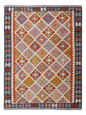 Kelim Rug - Splash - 203 x 151 cm - colorful