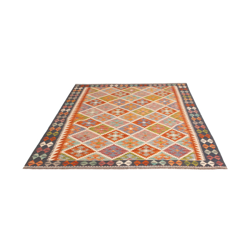 Kelim Rug - Splash - 203 x 151 cm - colorful