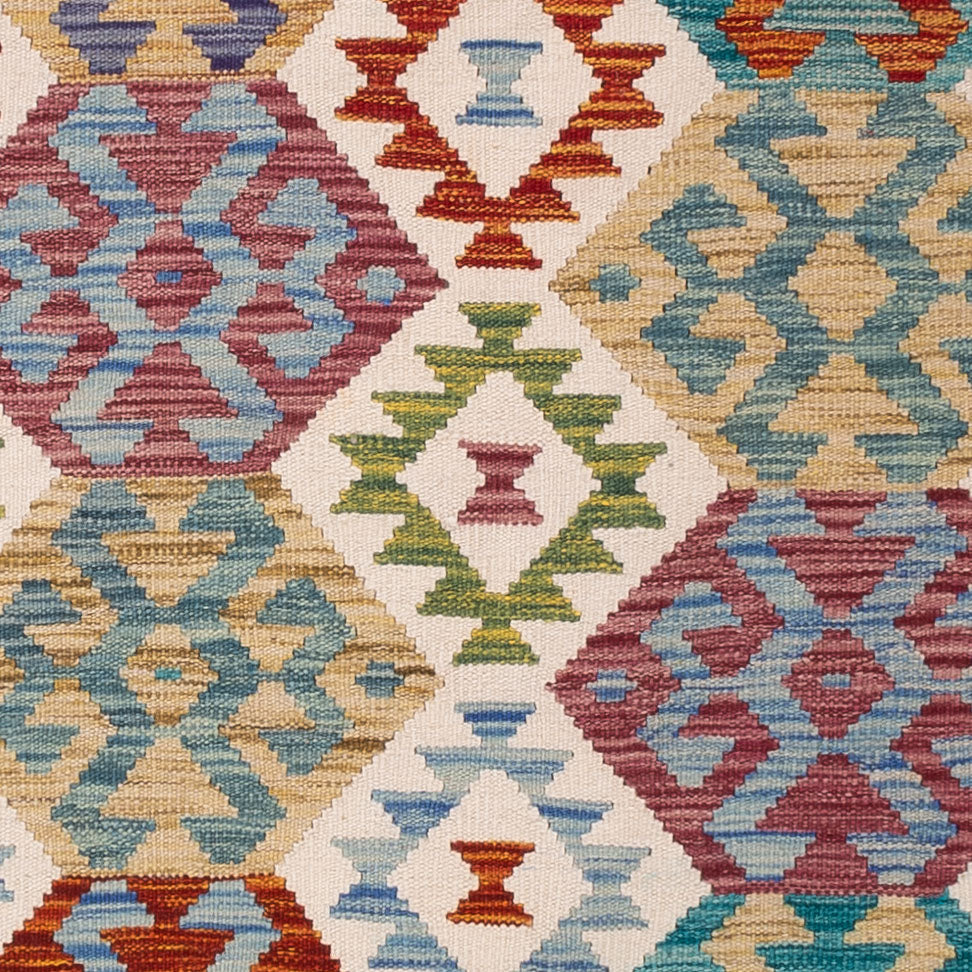 Kelim Rug - Splash - 195 x 157 cm - colorful