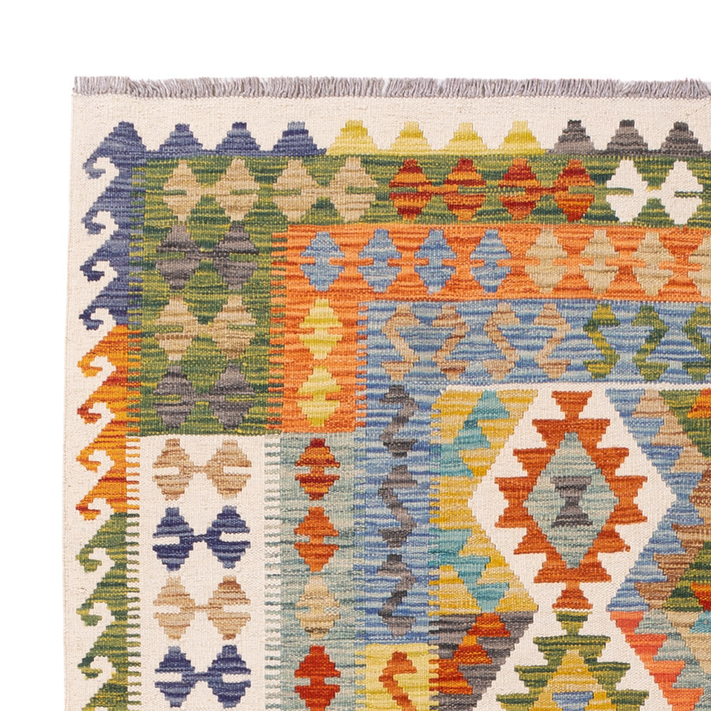 Kelim Rug - Splash - 197 x 153 cm - colorful