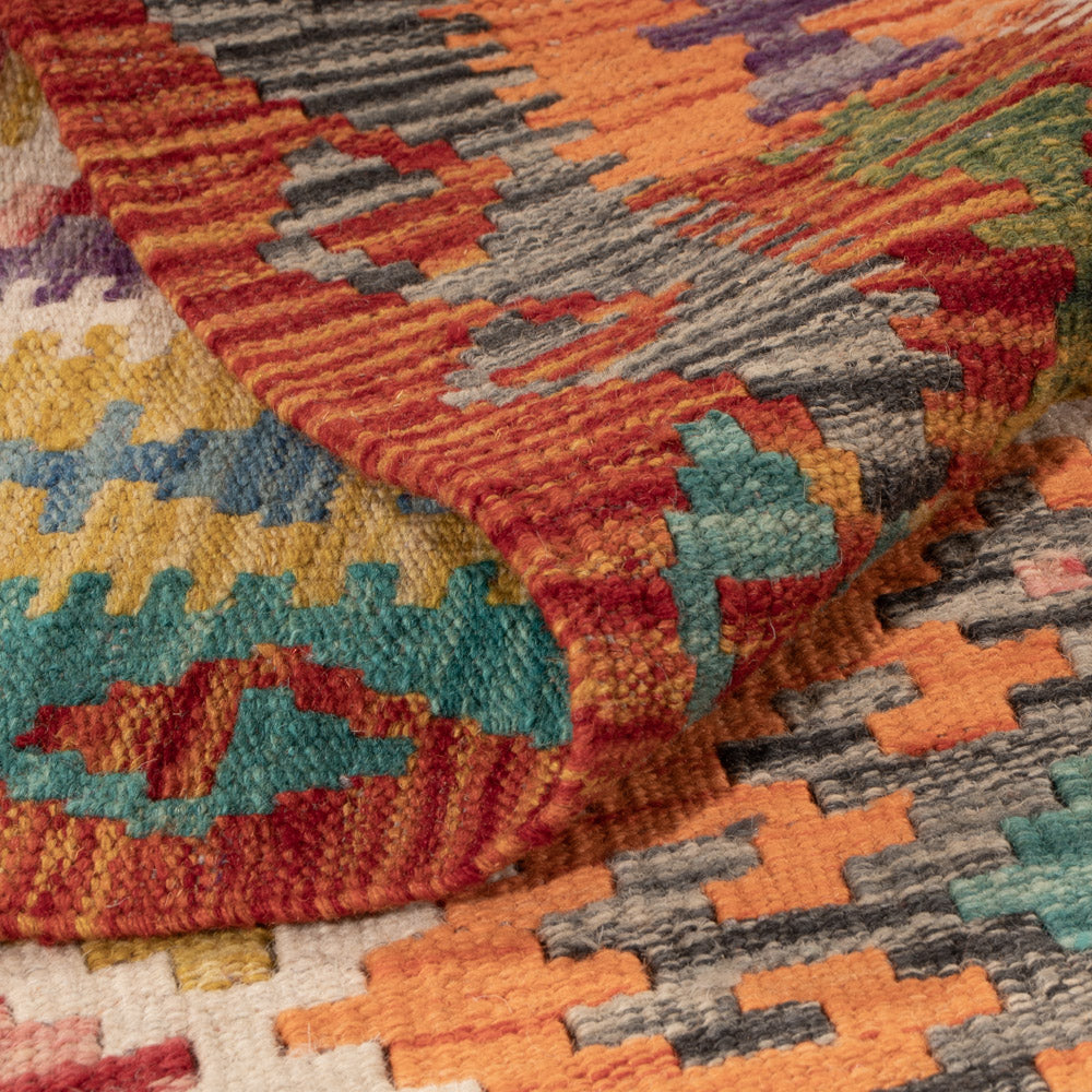 Kelim Rug - Splash - 141 x 100 cm - colorful