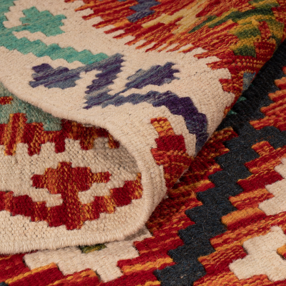 Kelim Rug - Splash - 145 x 100 cm - colorful