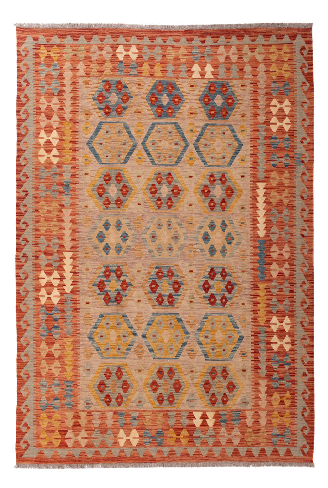 Kelim Rug - Splash - 242 x 162 cm - colorful