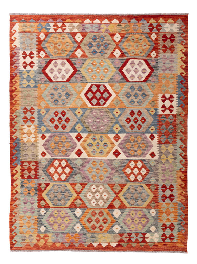 Kelim Rug - Splash - 239 x 178 cm - colorful