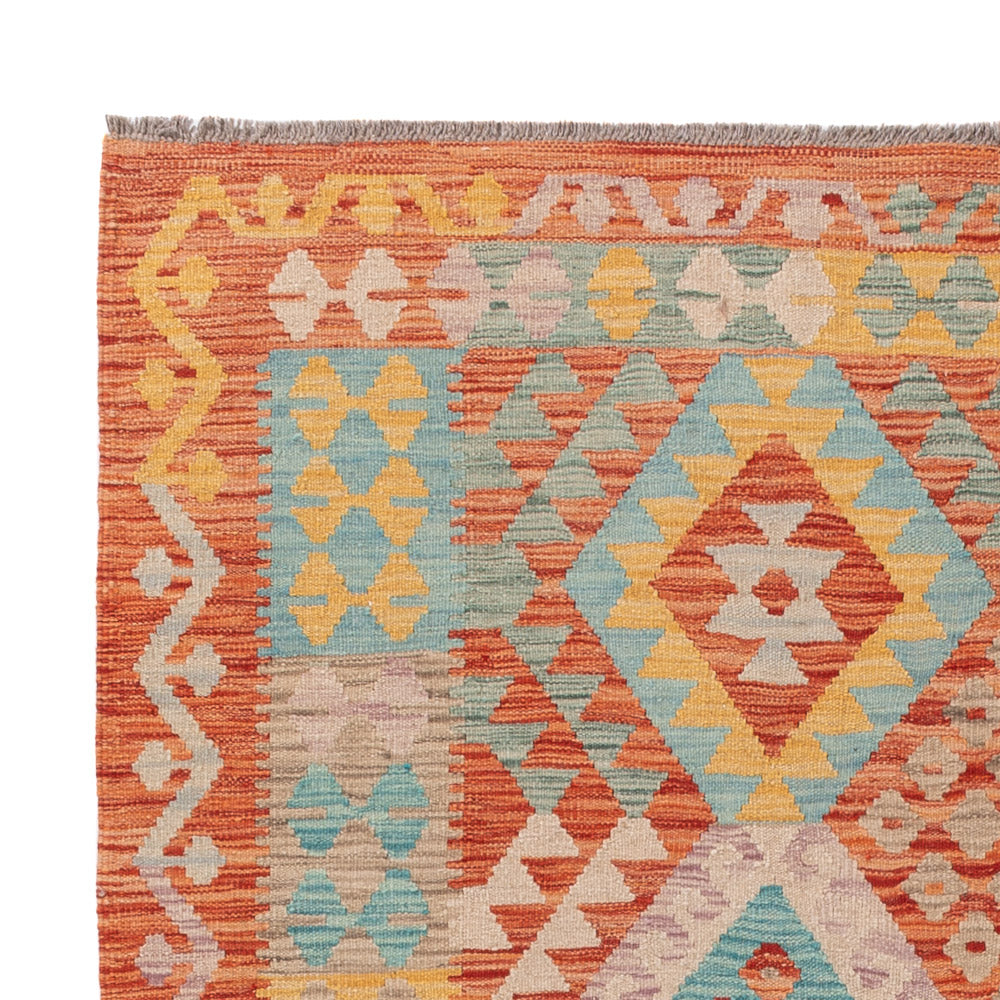 Kelim Rug - Splash - 198 x 151 cm - colorful