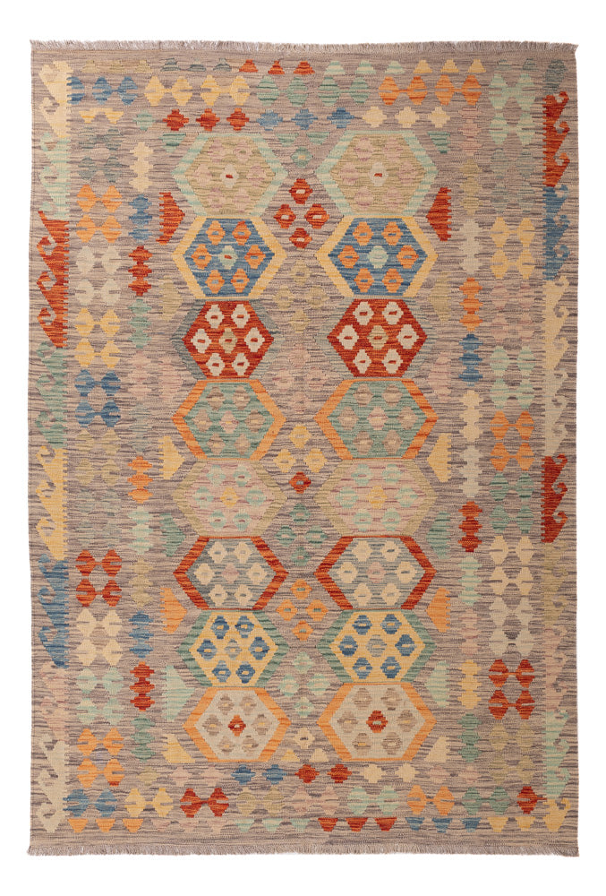 Kelim Rug - Splash - 247 x 166 cm - colorful