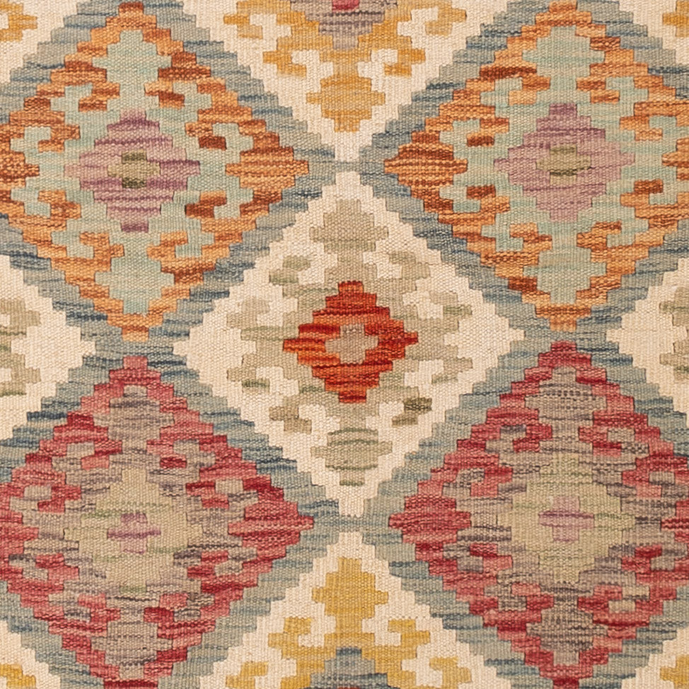 Kelim Rug - Splash - 200 x 149 cm - colorful