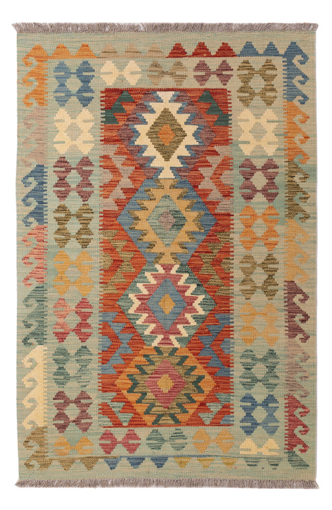 Kelim Rug - Splash - 150 x 99 cm - colorful