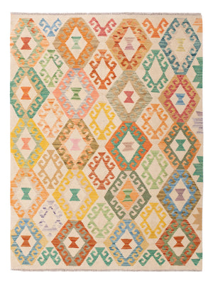 Kelim Rug - Splash - 198 x 149 cm - colorful