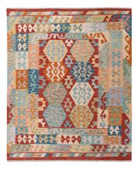 Kelim Rug - Splash - 194 x 156 cm - colorful