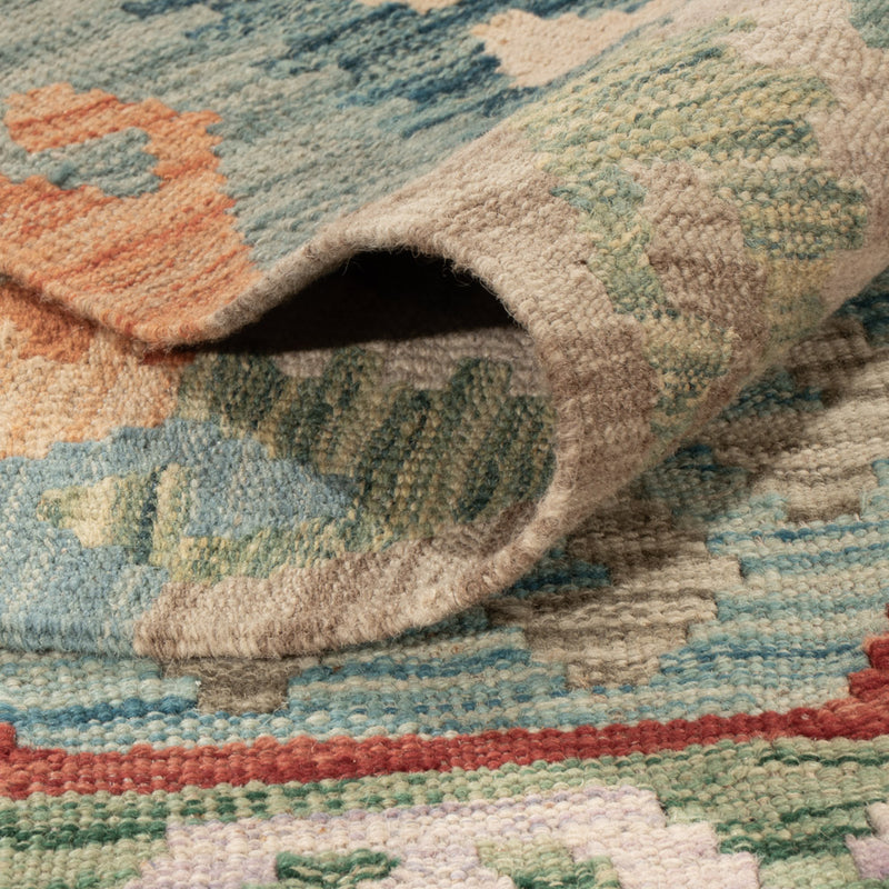 Kelim Rug - Splash - 194 x 156 cm - colorful