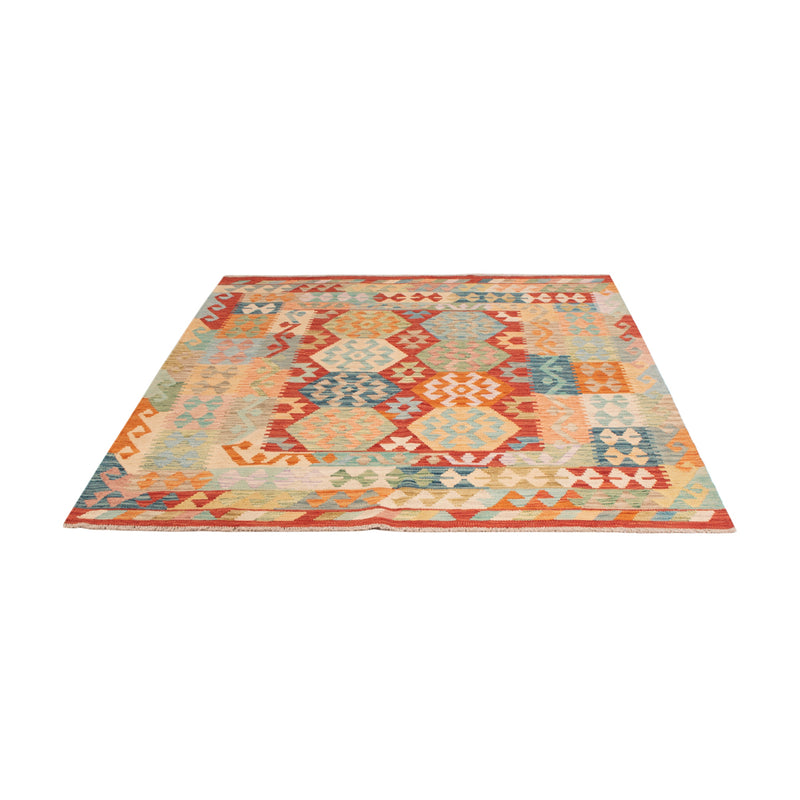Kelim Rug - Splash - 194 x 156 cm - colorful