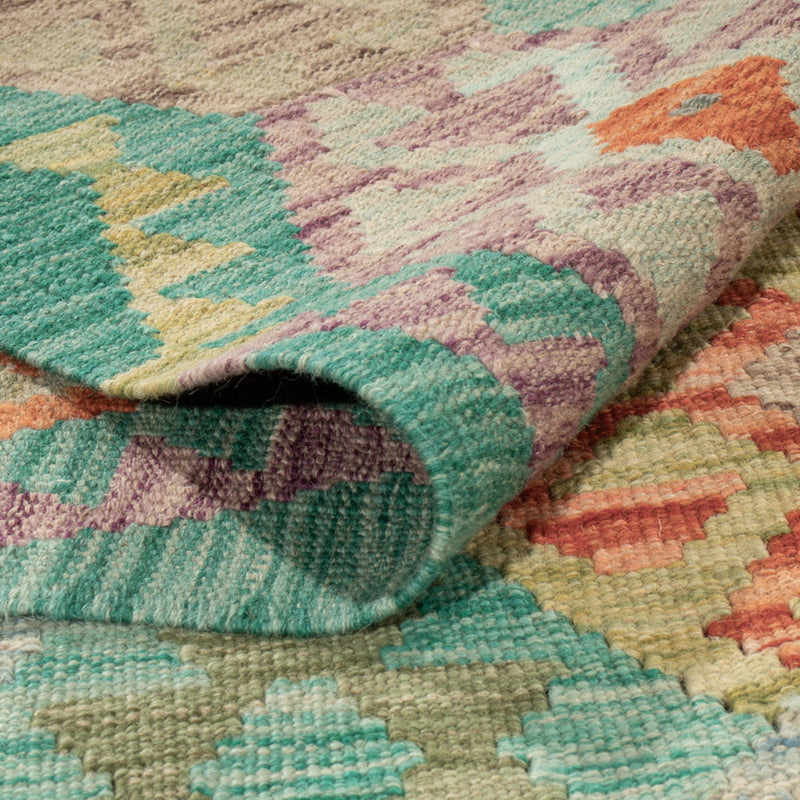 Kelim Rug - Splash - 193 x 151 cm - colorful