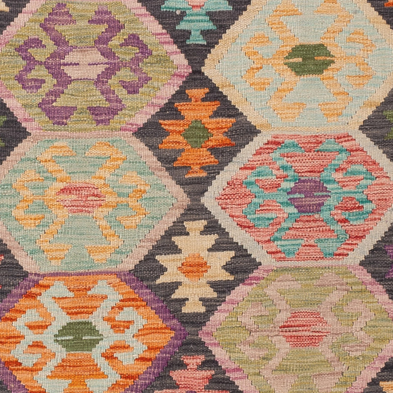 Kelim Rug - Splash - 195 x 161 cm - colorful