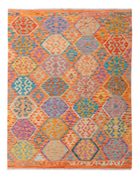 Kelim Rug - Splash - 195 x 149 cm - colorful