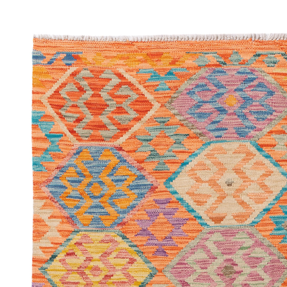 Kelim Rug - Splash - 195 x 149 cm - colorful