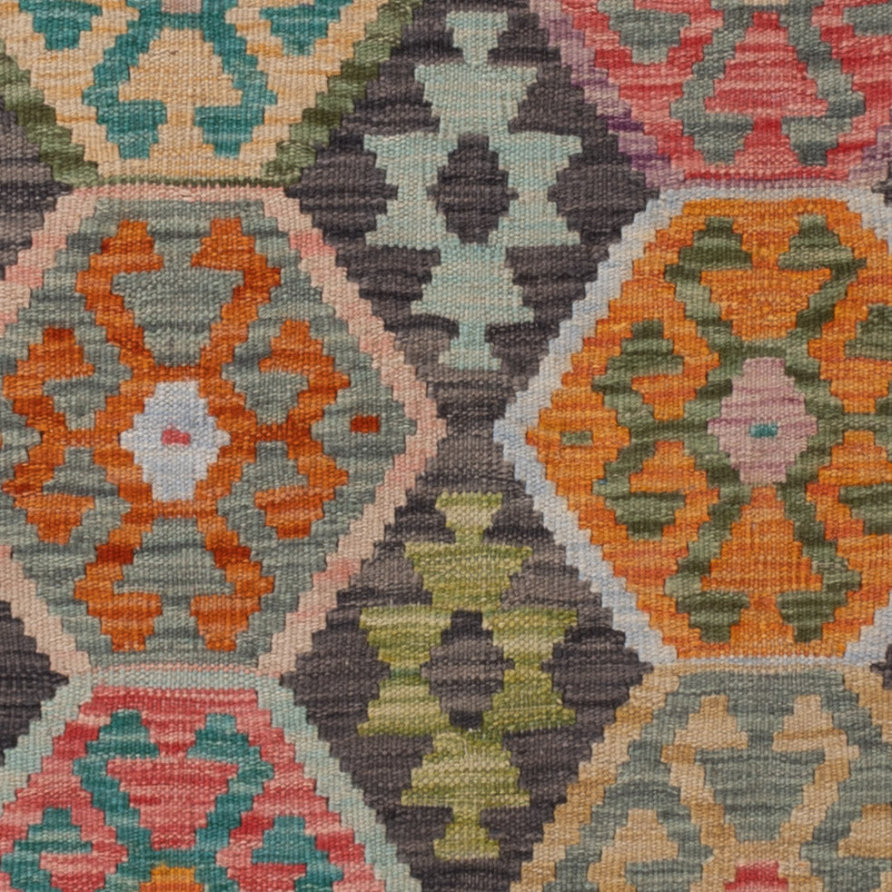 Kelim Rug - Splash - 156 x 105 cm - colorful