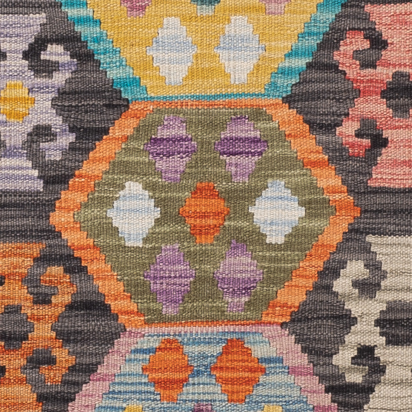 Kelim Rug - Splash - 151 x 104 cm - colorful