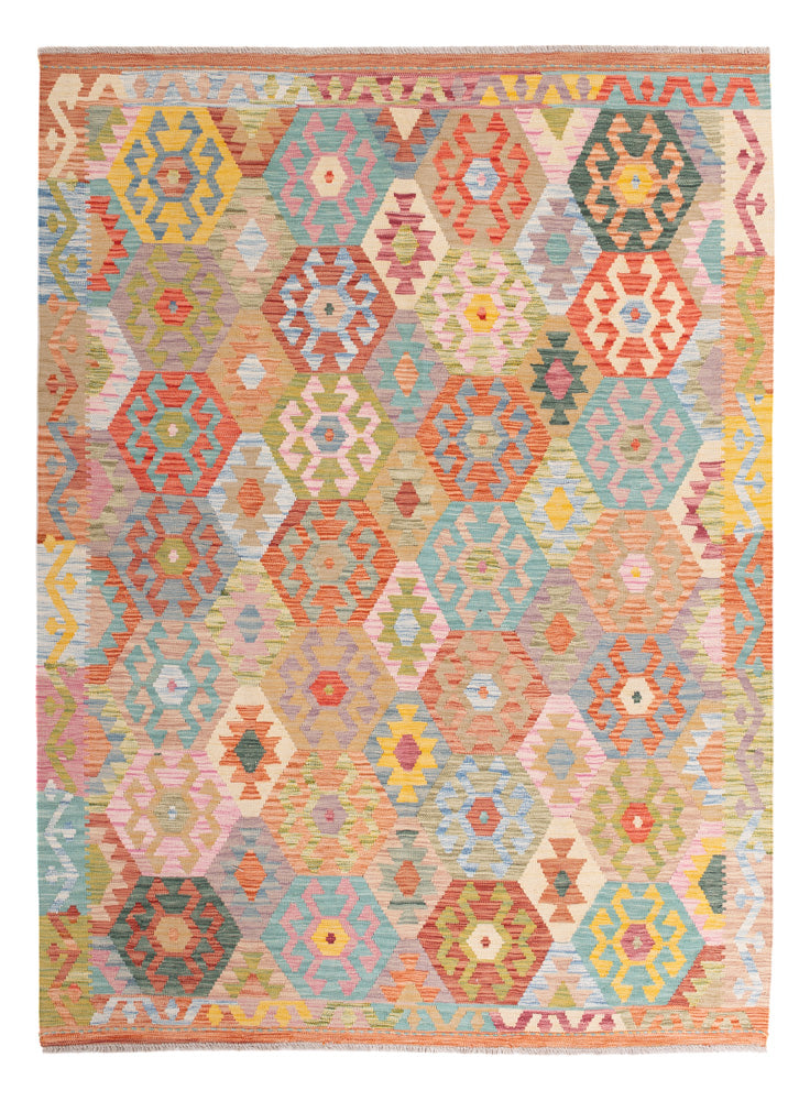 Kelim Rug - Splash - 236 x 177 cm - colorful