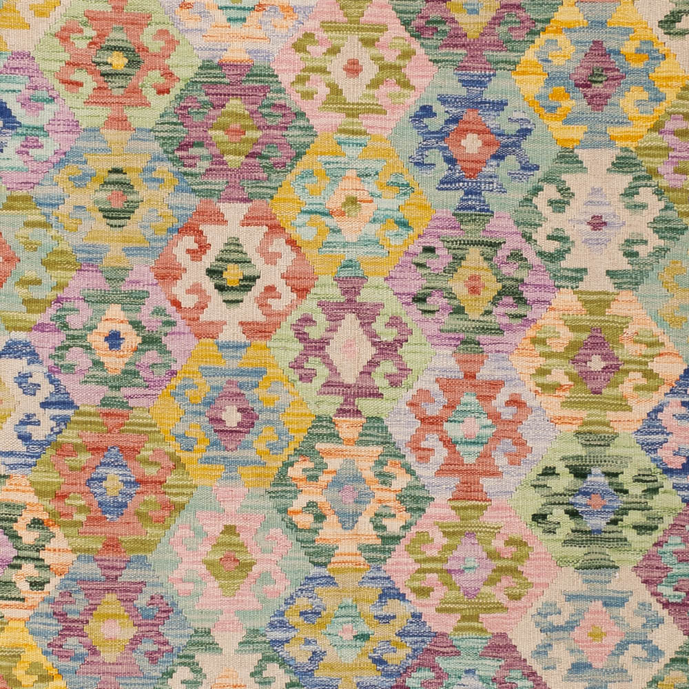 Kelim Rug - Splash - 243 x 180 cm - colorful