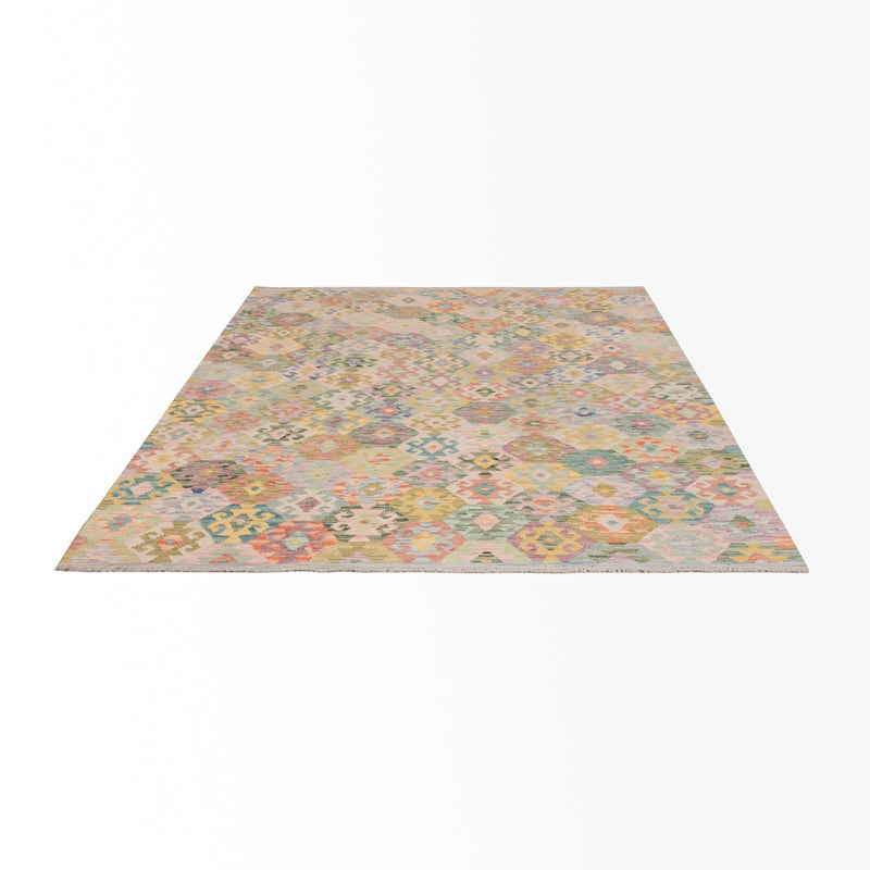 Kelim Rug - Splash - 243 x 180 cm - colorful