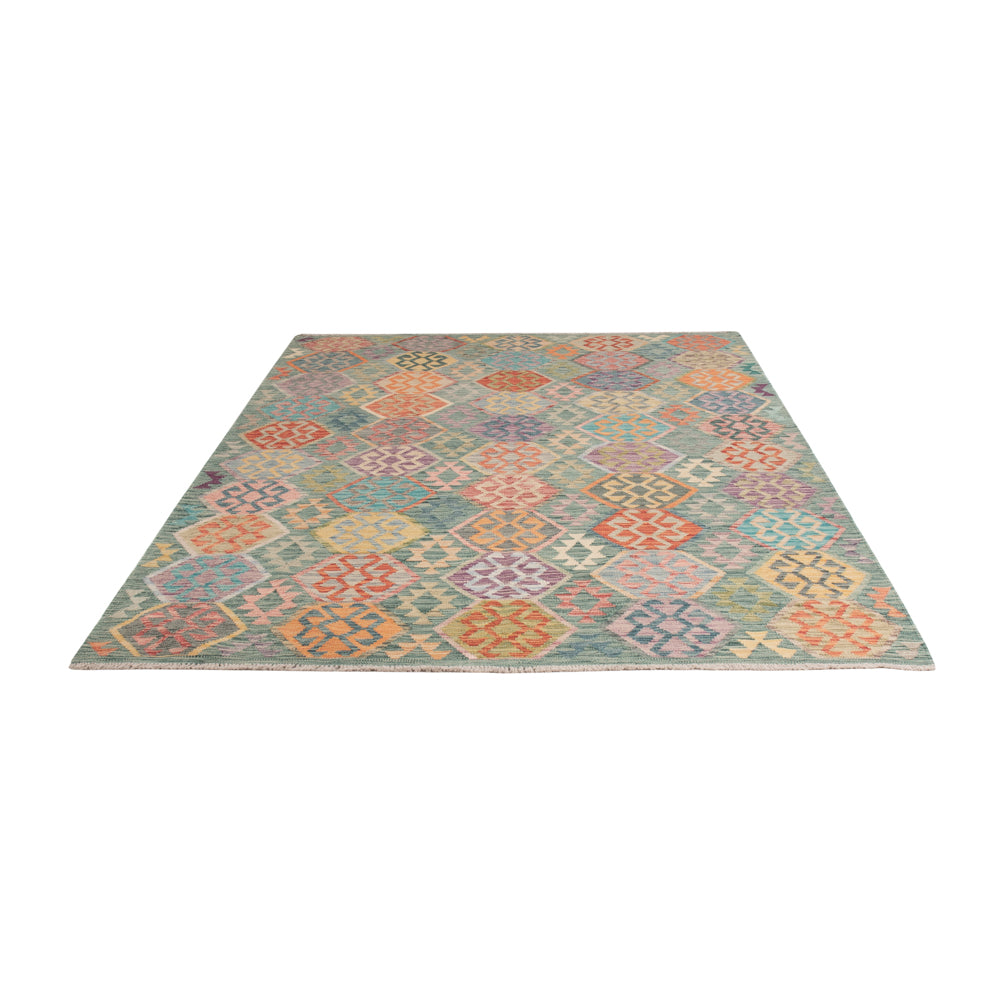 Kelim Rug - Splash - 252 x 179 cm - colorful