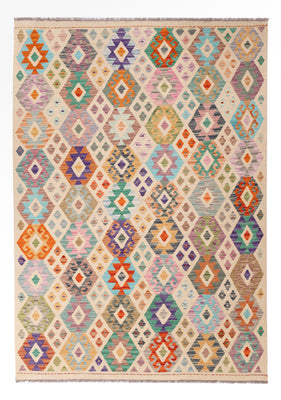 Kelim Rug - Splash - 241 x 171 cm - colorful