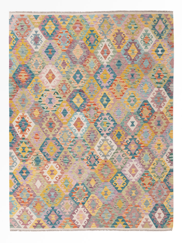 Kelim Rug - Splash - 241 x 182 cm - colorful