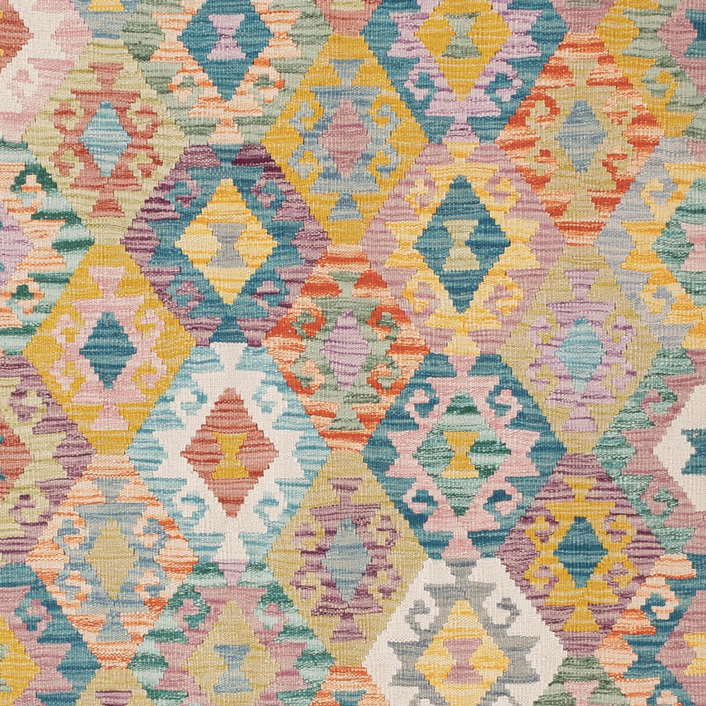 Kelim Rug - Splash - 241 x 182 cm - colorful