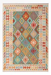 Kelim Rug - Splash - 252 x 171 cm - colorful