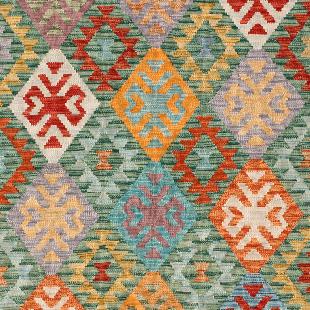 Kelim Rug - Splash - 252 x 171 cm - colorful