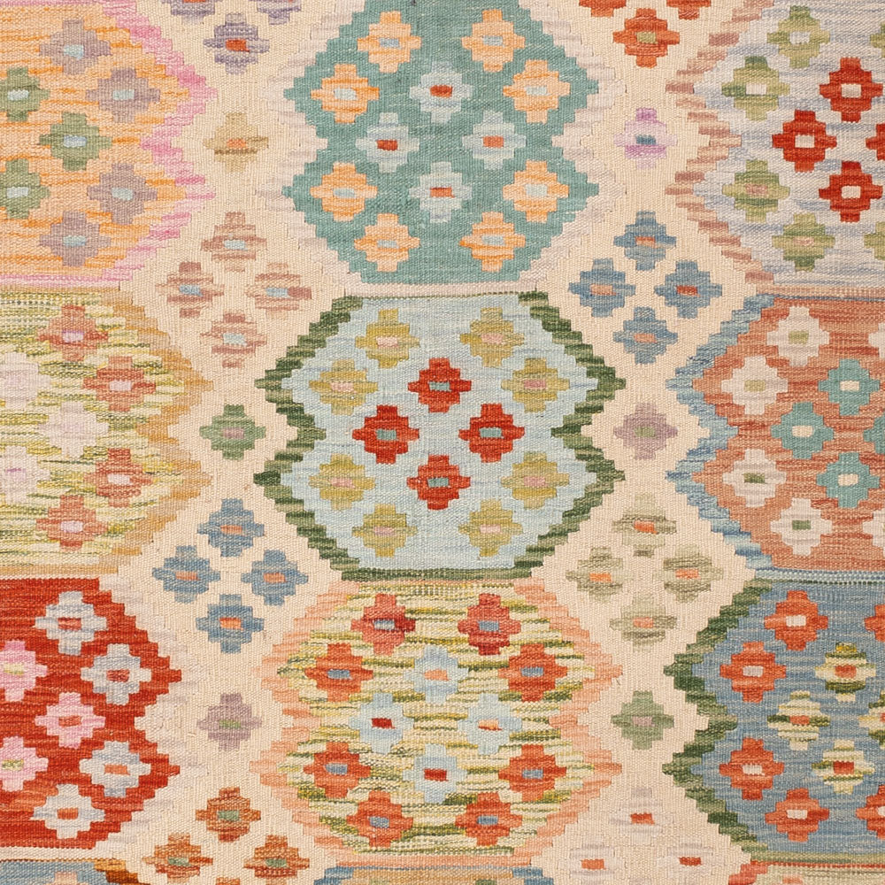 Kelim Rug - Splash - 253 x 178 cm - colorful