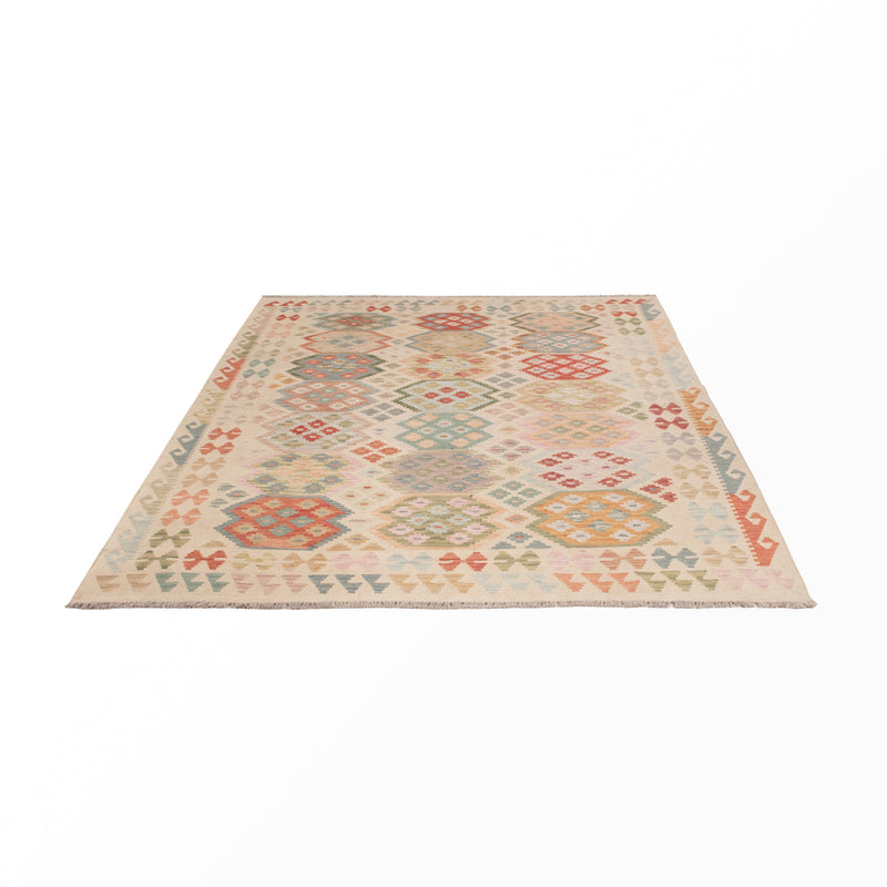 Kelim Rug - Splash - 253 x 178 cm - colorful