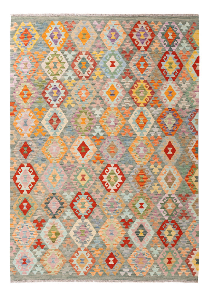 Kelim Rug - Splash - 252 x 180 cm - colorful