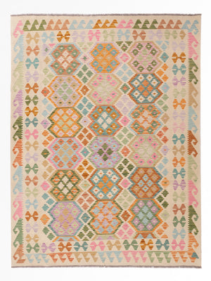 Kelim Rug - Splash - 245 x 184 cm - colorful