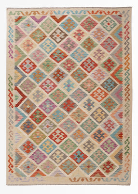 Kelim Rug - Splash - 243 x 170 cm - colorful