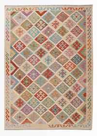 Kelim Rug - Splash - 243 x 170 cm - colorful